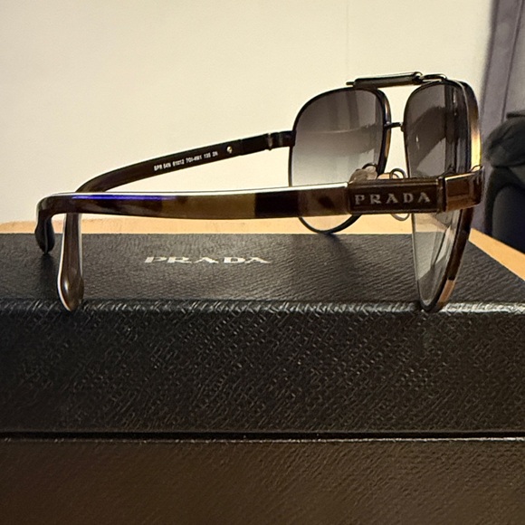 Prada Dark Gray Aviator Sunglasses - Picture 2 of 4